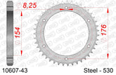 Corona AFAM 10607-43 in acciaio passo 530 HONDA VFR 750 F 1990  -1997